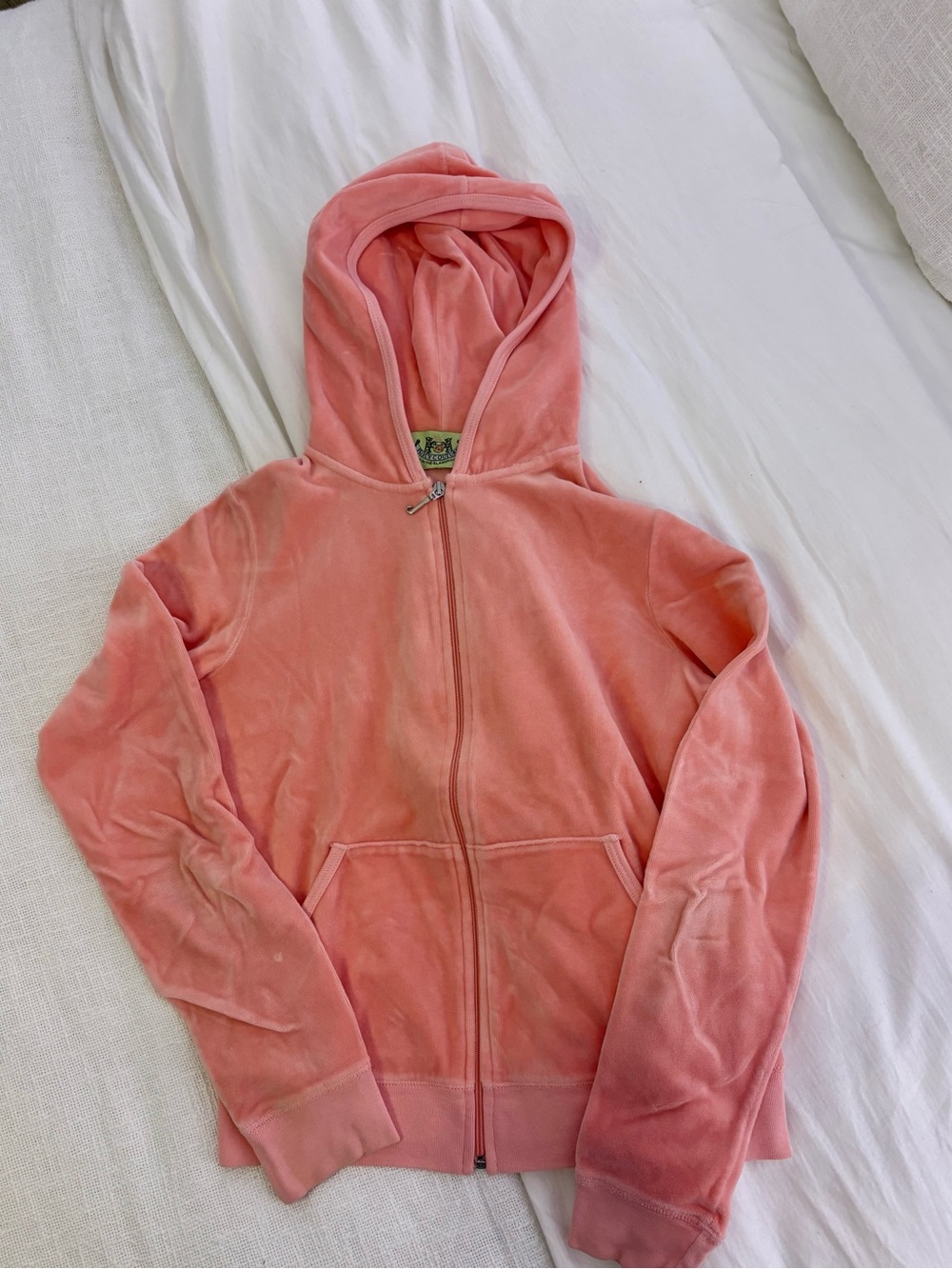 Peach Juicy Couture Velour Zip-Up